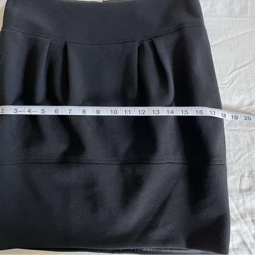 Vince Pleated Lined Wool Blend Short Classic Black Skirt Womens Size 4 - Picture 5 of 11